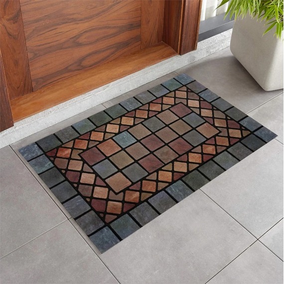 Door Step Decorative Tiled Entrance Door Mat