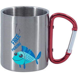 Free Piercing Fishing Carabiner Handle Mug