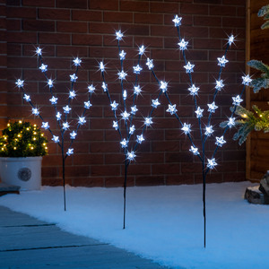 Star Branch Path Lights Set of 3