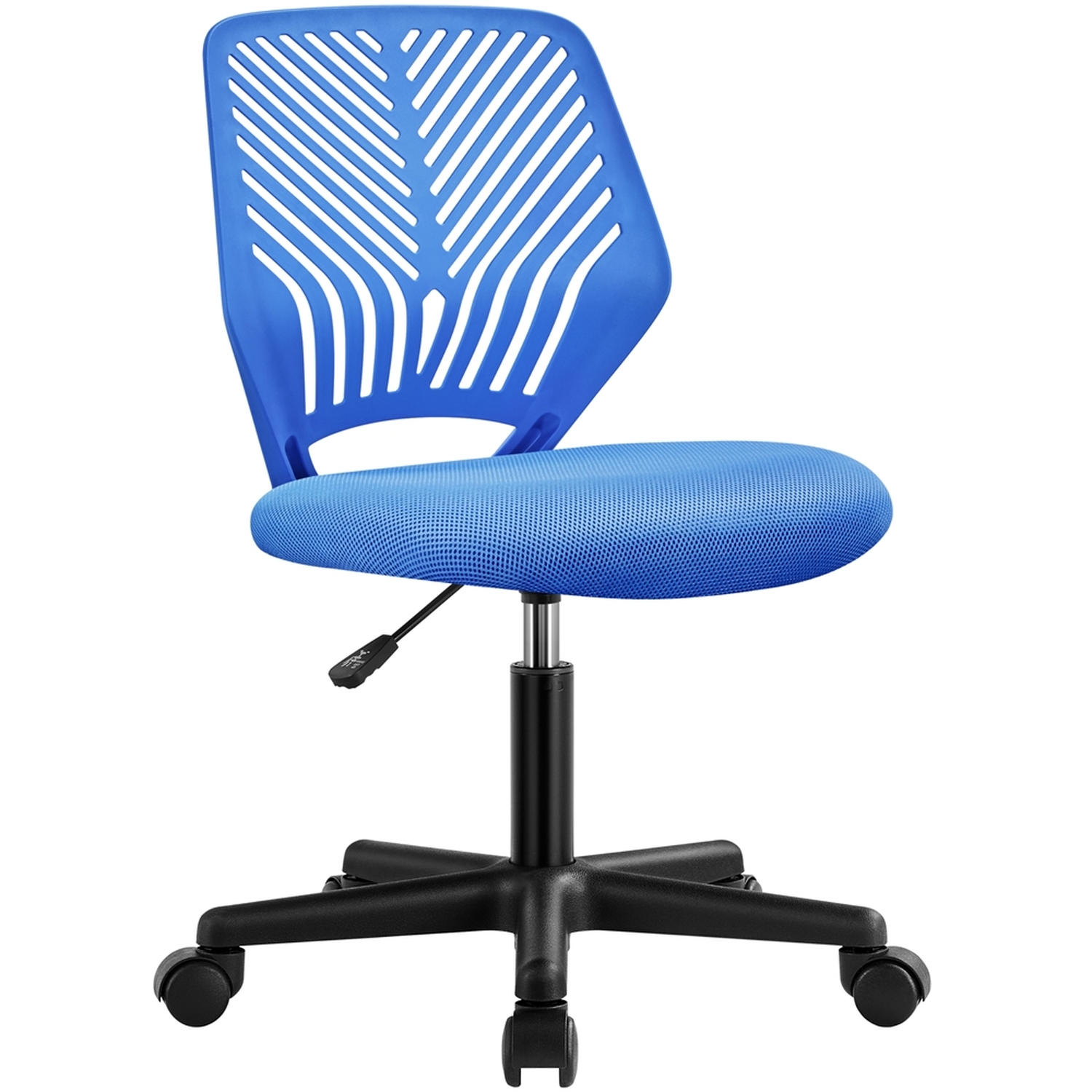 Armless Adjustable Office Chair - Blue
