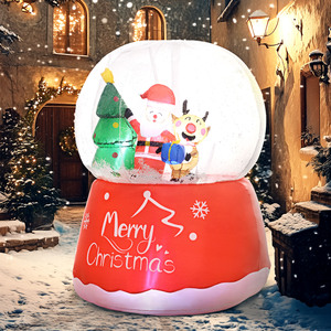 Outsunny 5.5FT Christmas Inflatable Crystal Ball with LED Lights