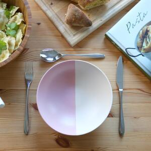 Nicola Spring Dipped Stoneware Pasta Bowl - 20.5cm - Dusty Pink