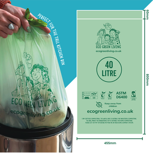 Compostable Drawstring bags bundle 8L and 40L - 50 bags
