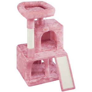 Pink Yaheetech 91cm Cat Tree with Double Condos shot 7237773