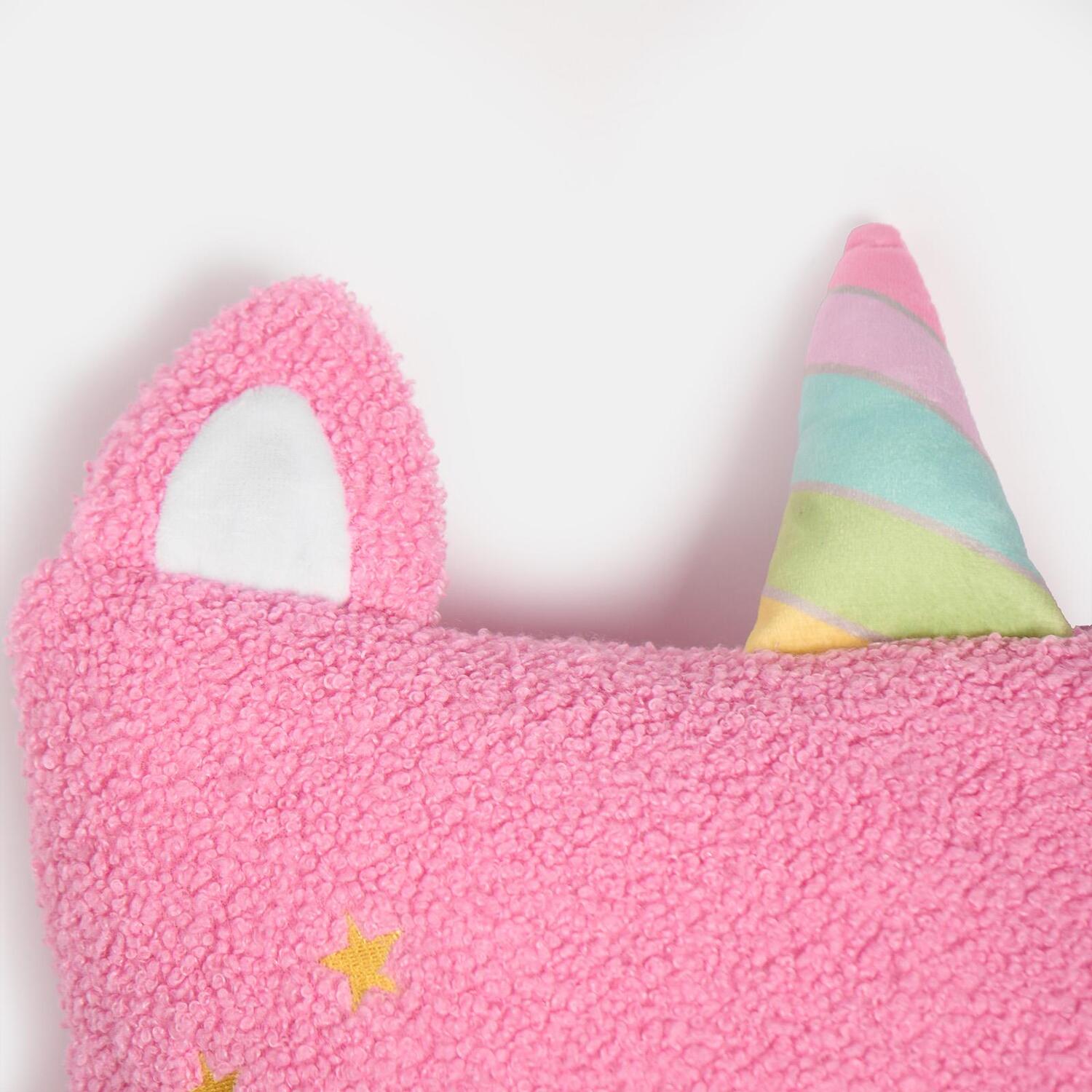 Kids Unicorn Boucle Scatter Cushion - Pink