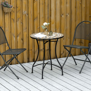 Outsunny 60cm Mosaic Round Bistro Table