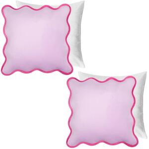 Pack of Matte Velvet Scallop Edge Filled Cushions
