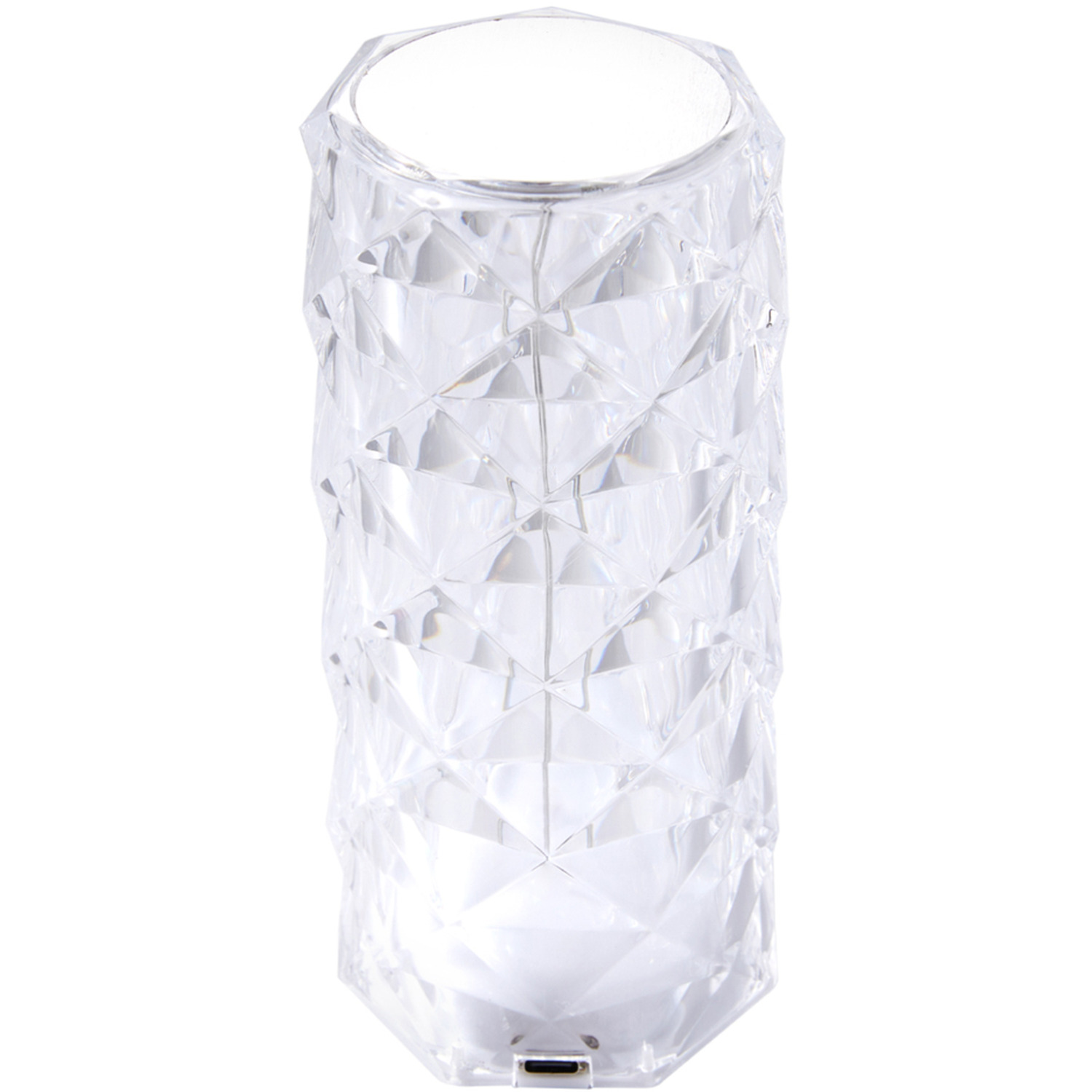 Crystal Diamond RGB LED Table Lamp - White / 16cm / 7cm