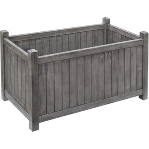 Rowlinson Alderley Grey Rectangular Planter