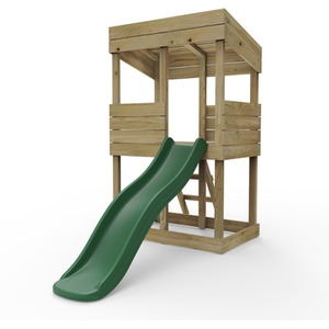 Standard / 222cm Wooden Lookout Tower Playhouse with 6ft Slide shot 7757001