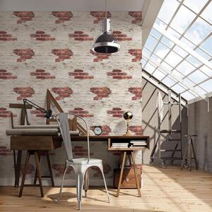 Realistic Worn Brick Wallpaper