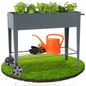 Raised bed with wheels