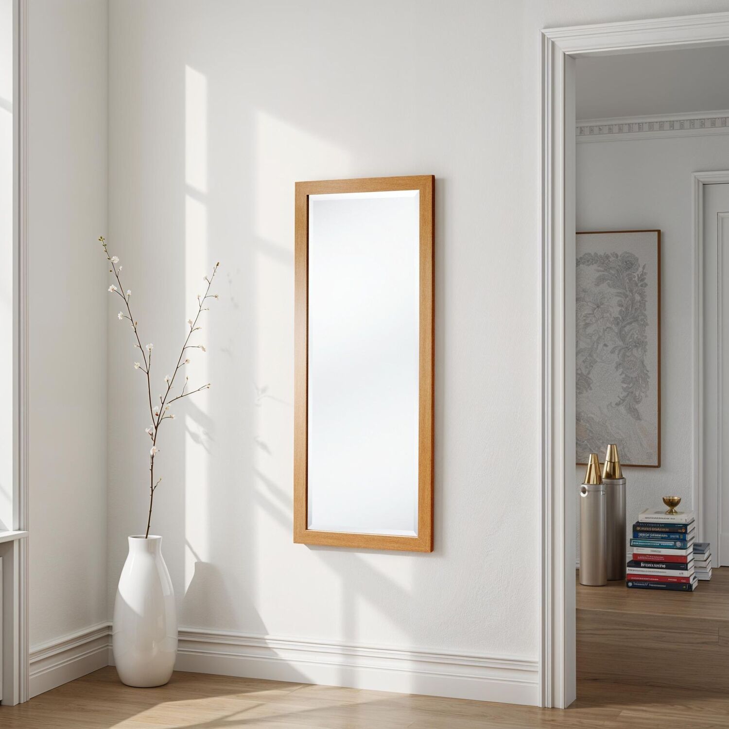 Image of Tall Slim Framed Full Length Bevelled&hellip;