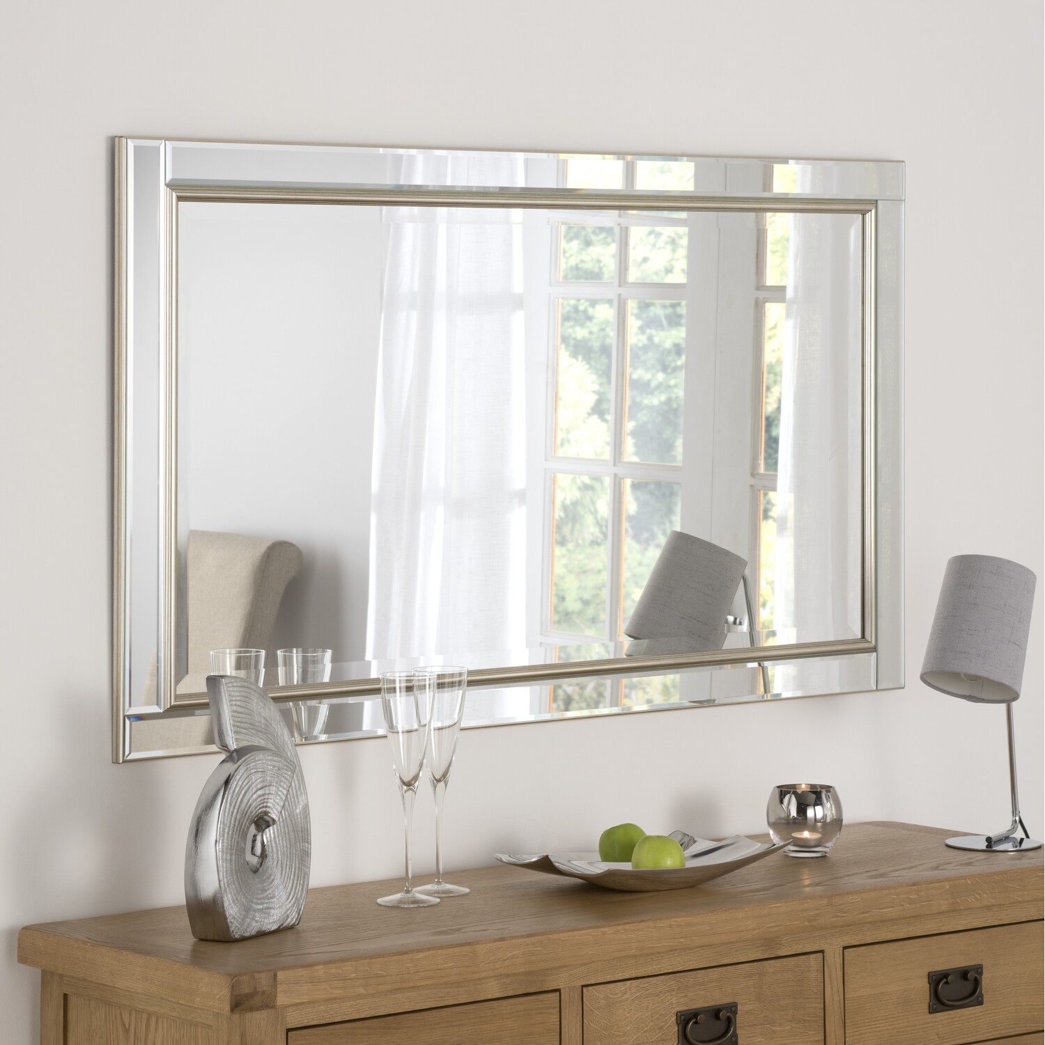 Image of Champagne Framed Beveled Mirror - Champagne&hellip;