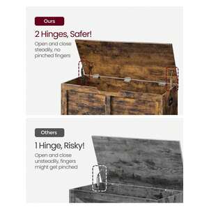 Bronze VASAGLE Chest, Bench, Blanket Box with 2 Safety Hinges, Shoe Bench shot 9066287