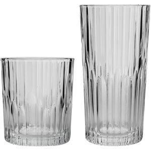 12 Piece Manhattan Vintage Glassware Set