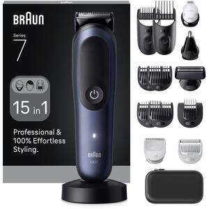 Braun All-in-One Series 7, AIO7580, 15in1 Grooming Kit - Blue