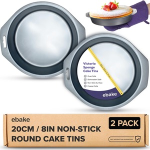 2 Pack Round Cake Tins