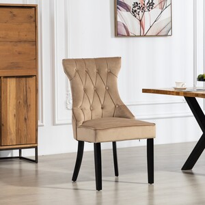 Genola Velvet Fabric Dining Chairs - Set of 2