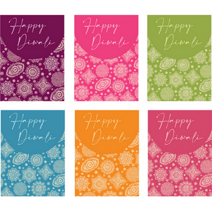 Happy Diwali Greeting Cards Paisley