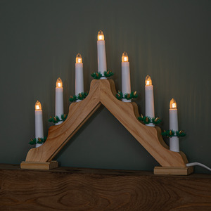 Light up Wooden Christmas Candlebridge with LEDs