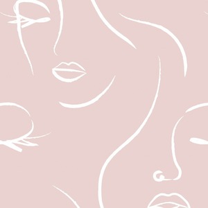 Belle Wallpaper in Blush Pink