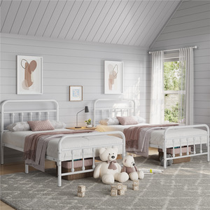 White / Single Yaheetech Vintage Metal Bed Frame shot 10695310