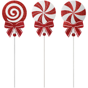 Pack of 3 Candy Cane Picks