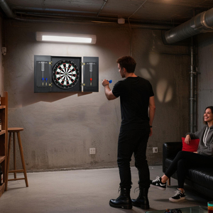SPORTNOW Professional Bristle Dartboard with Cabinet and 6 Darts