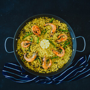 KitchenCraft World of Flavours Mediterranean 46cm Paella Pan
