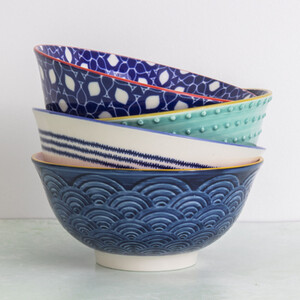 KitchenCraft 4-Piece Ceramic Cereal  Dessert Bowl Set