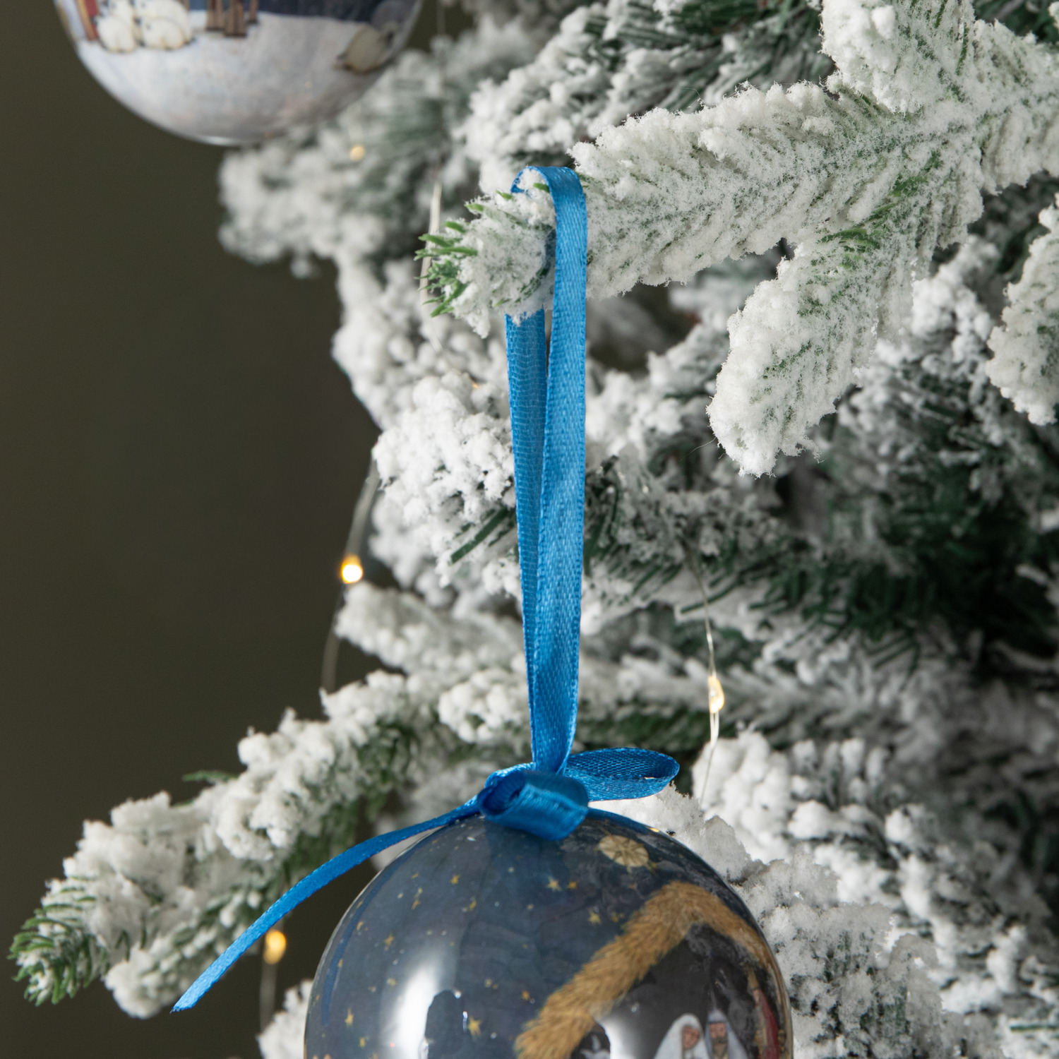 Set of 14 Traditional Vintage Nativity Christmas Tree Baubles