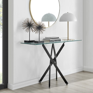 Leonardo Black Leg Console Table