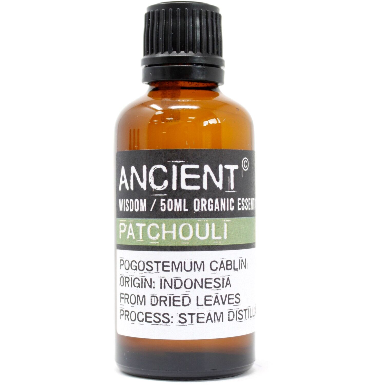 Patchouli Organic Essential Oil 50ml - Black