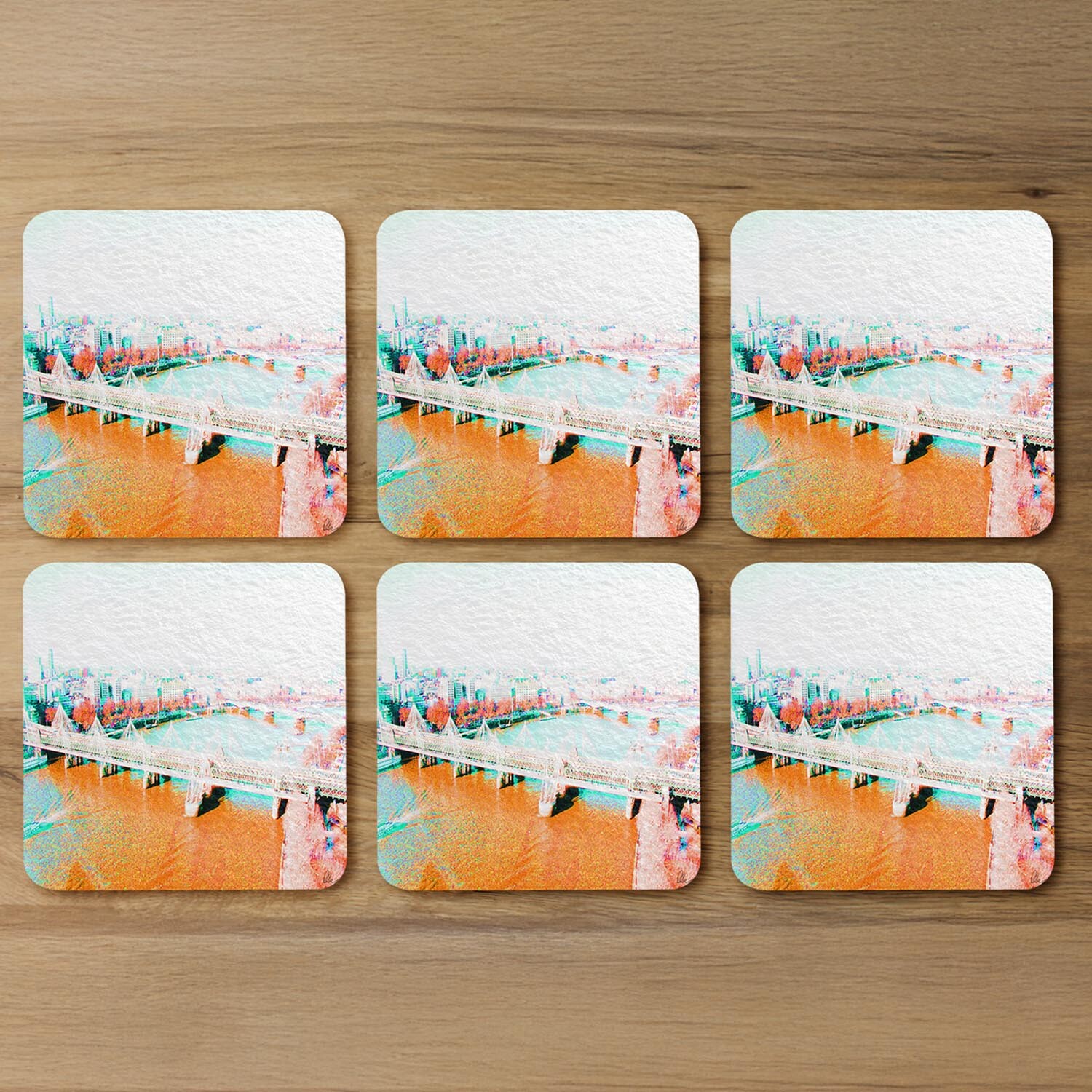 Image of London Eye Veiw Orange Coaster -&hellip;