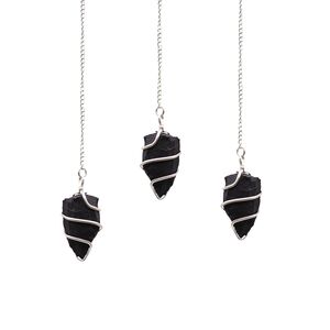 Unique Raw Black Agate Pendulums for Sale