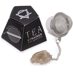 Raw Crystal Gemstone Tea Strainer Smoky Quartz