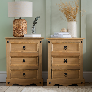 Birlea Corona Pair Of 3 Drawer Bedsides Bundle