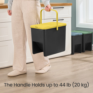 Recycling Bins, Set of 3 Stackable Trash Bins, 20 L Each