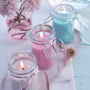Pure Olive Wax Jar Candle Antique Rose 25H Handcrafted Vegan