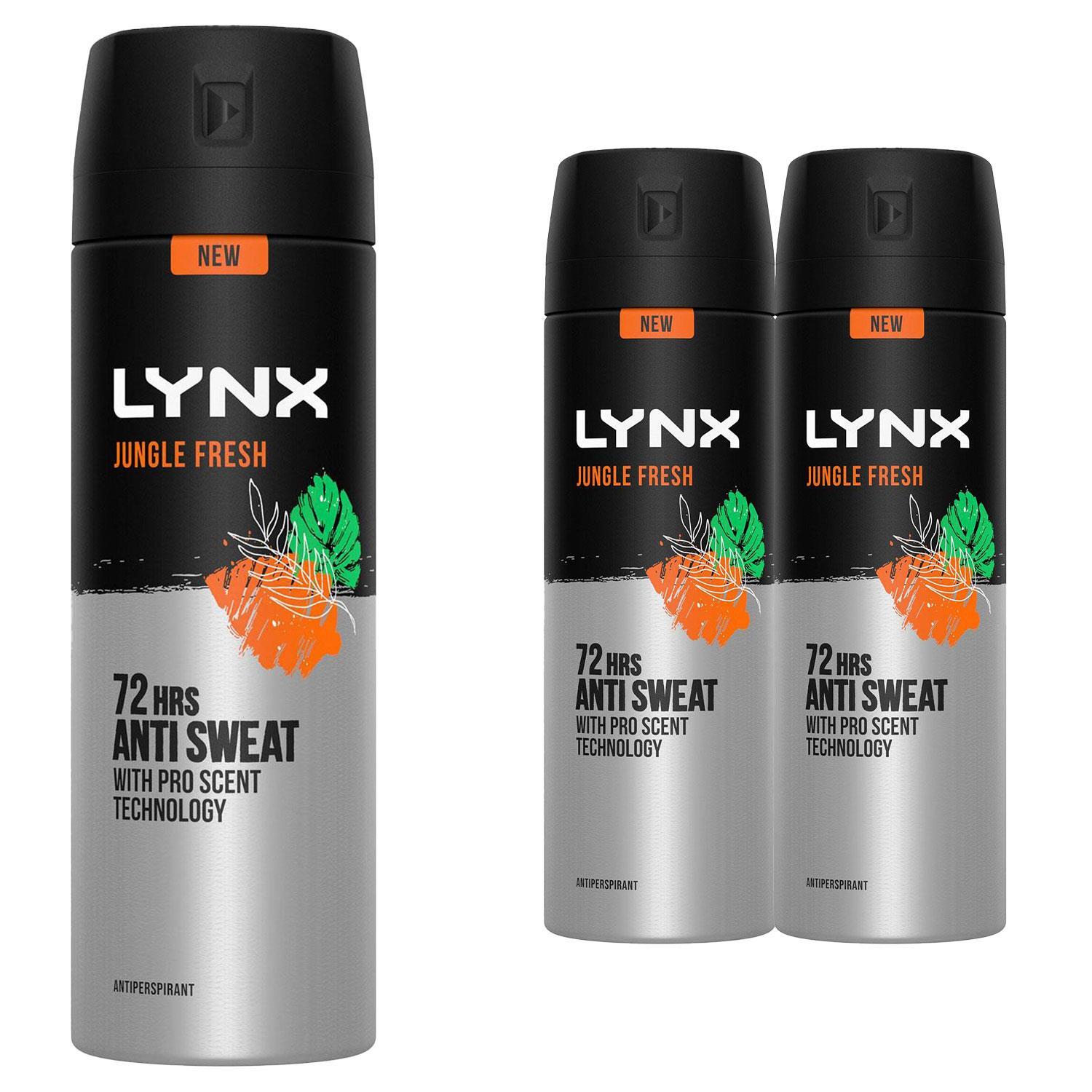 Lynx Men's Orange Jungle Fresh 'Antiperspirant' Spray Deo 200Ml, 3 Pack In - Image 8