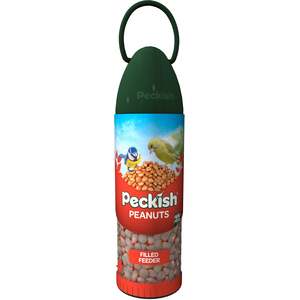 Peckish Peanut-Filled Steel Bird Feeder, 100g, Refillable, Recyclable