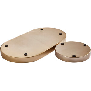 Elva Set Of Two Black and Cream Trays