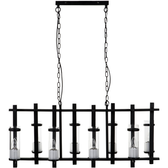 Aspen Iron and Glass Wide Pendant Light