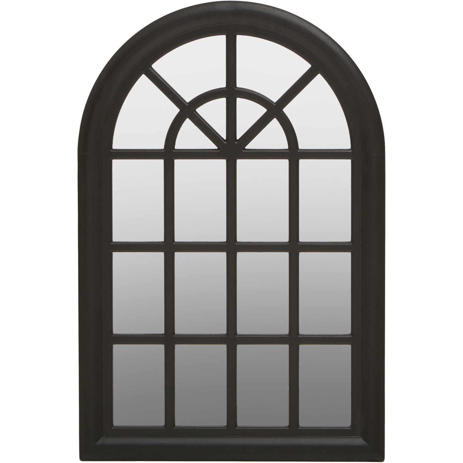 Ando Large Square Gold Finish Wall Mirror - Black