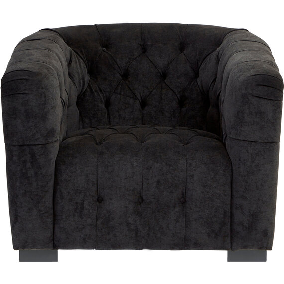 Fenton Black Fabric Armchair