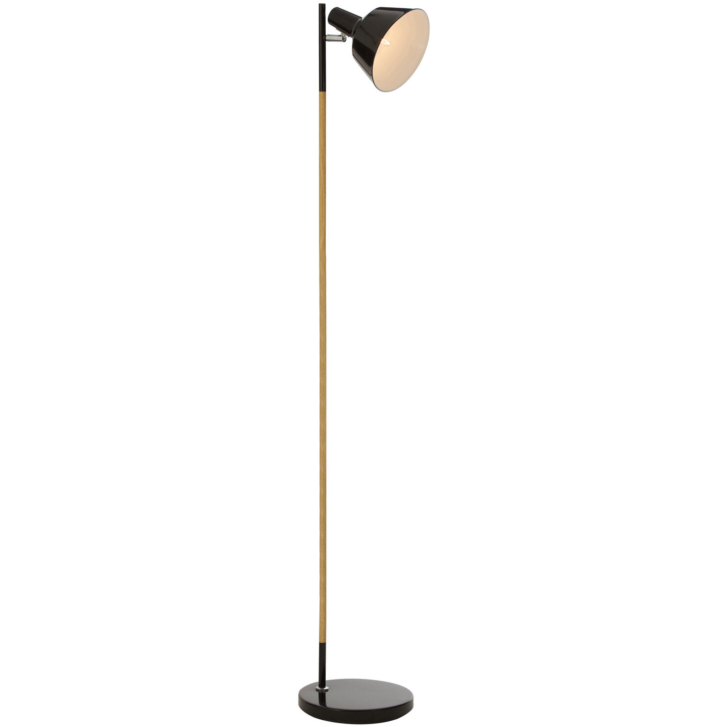Bryant Black Metal and Wood Floor Lamp - Black