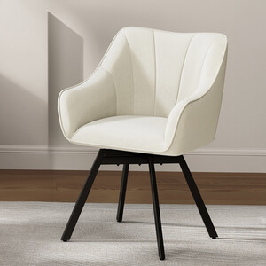 Yaheetech Modern Swivel Velvet Dining Chair for Kitchen Living Room