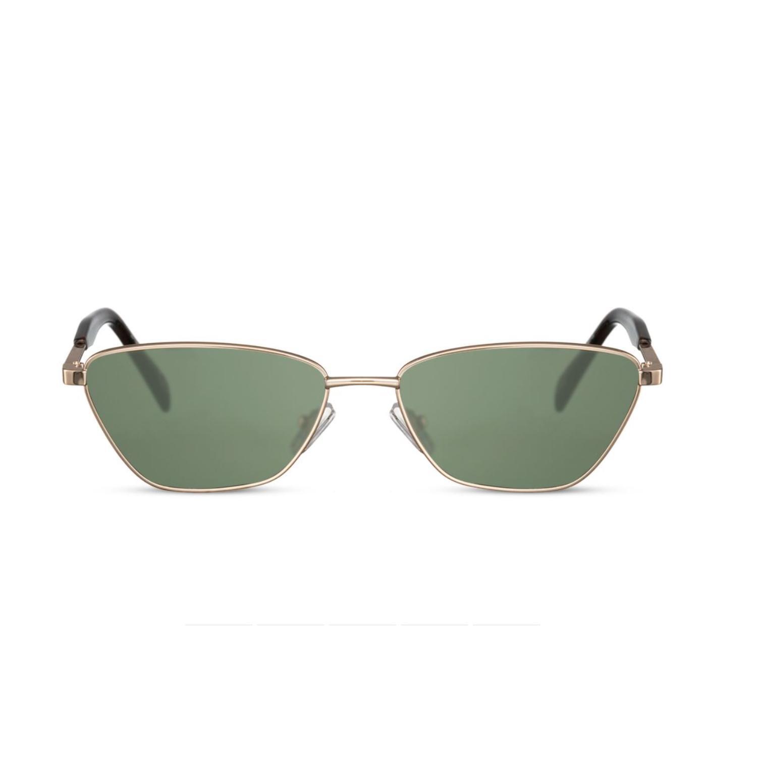 Sunglass Station Vintage Cat-Eye Unisex Sunglasses - Gold