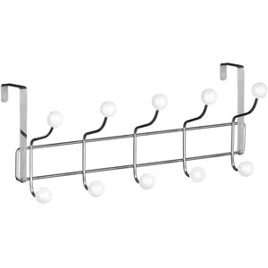 Jaxen Chrome Over Door Hanger with Ten Ball Hooks